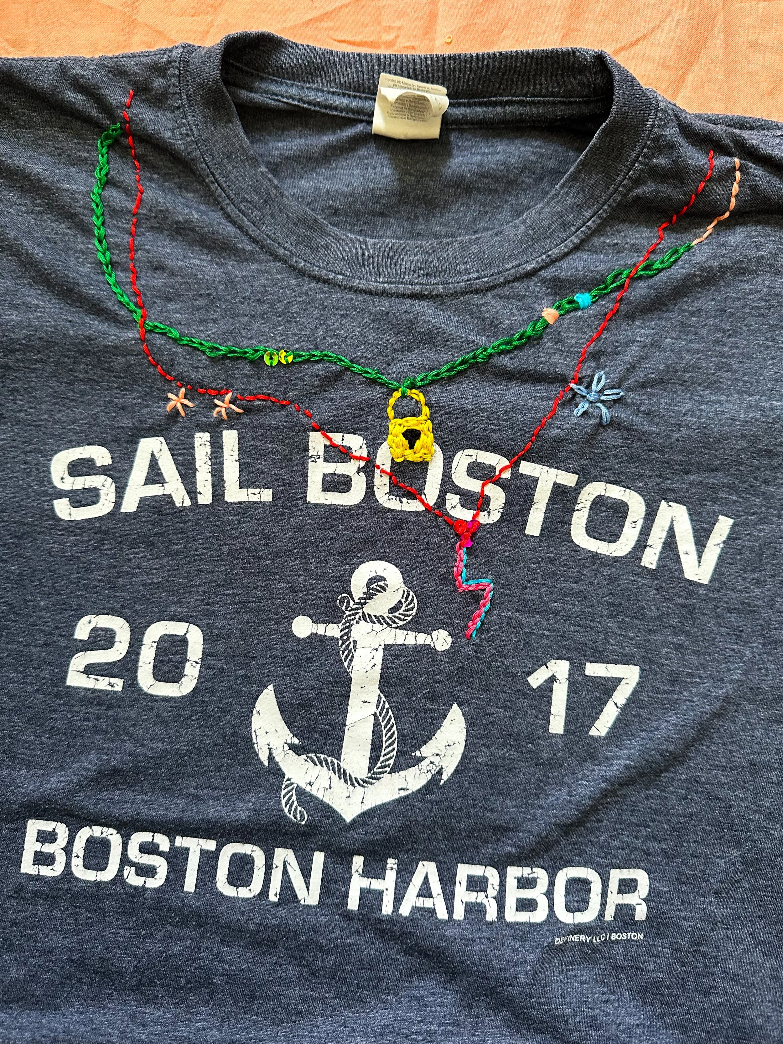Sail Boston Harbor Tee
