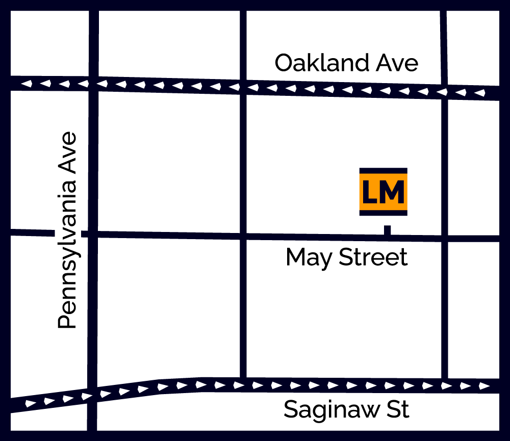 A more detailed map of the location of Lansing Materials