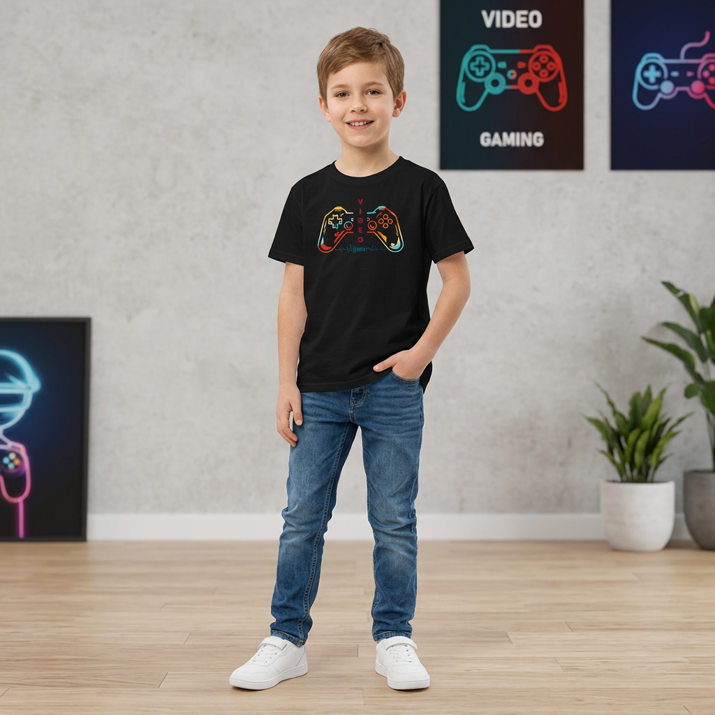 Firefly_Gemini Flash_can you give me a kid model wearing this top in  865143.png