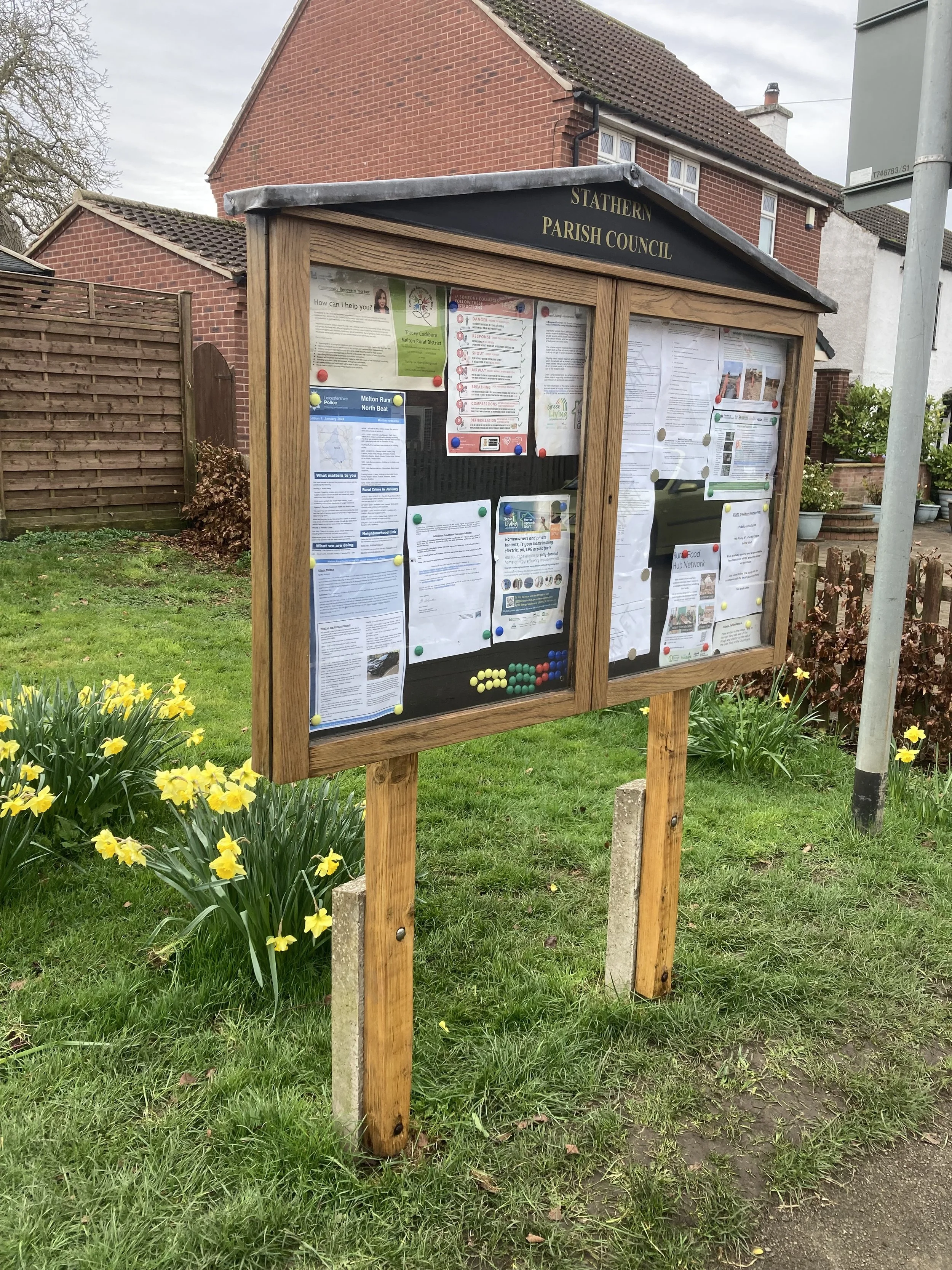 Refurbished community notice board 