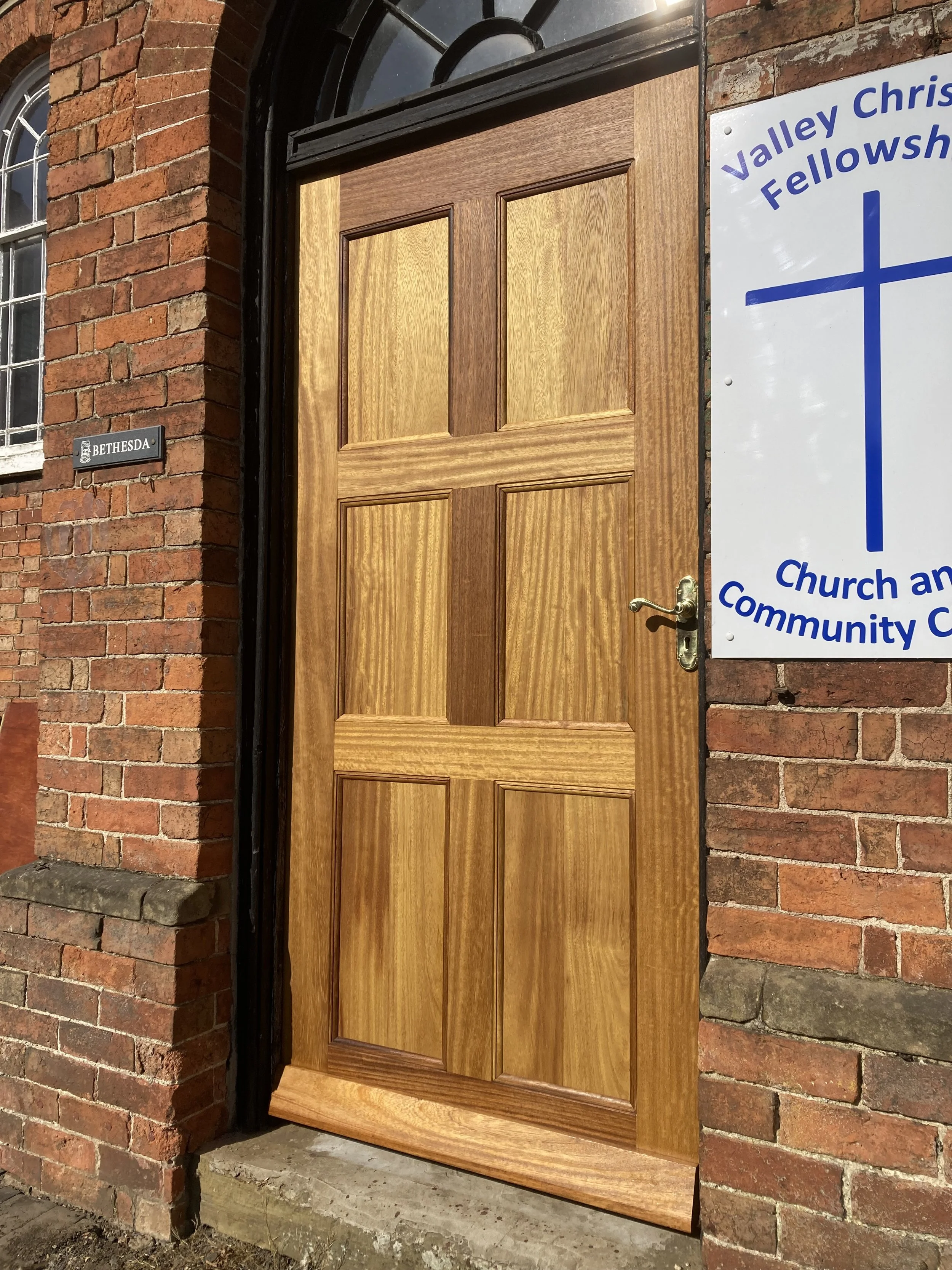 Iroko church door