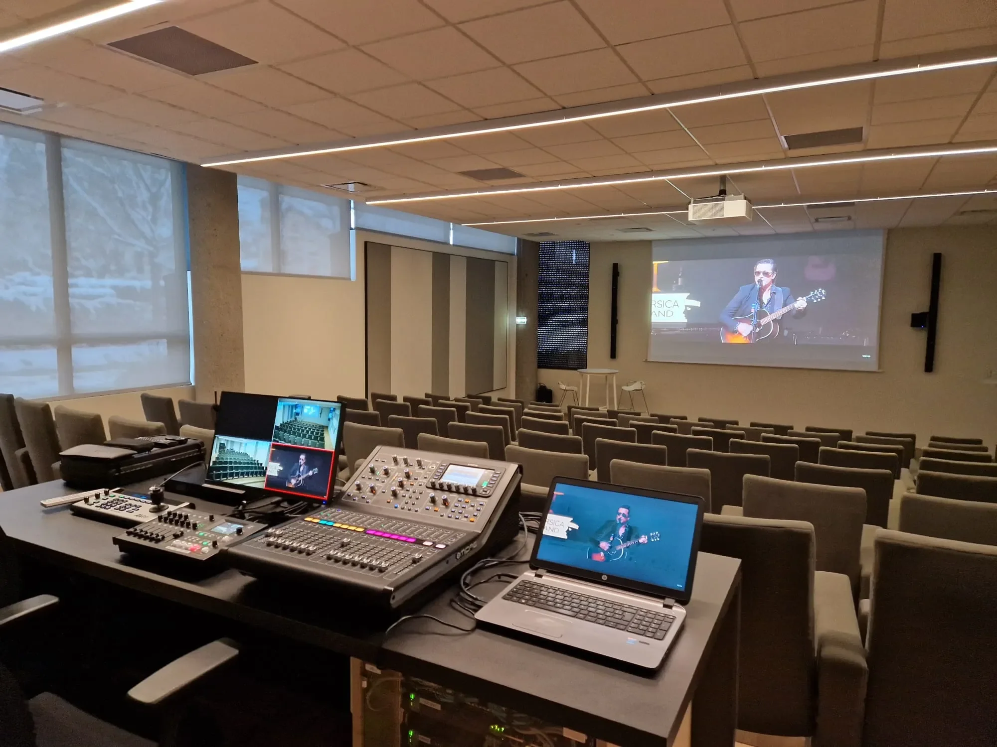 Intégration audiovisuelle du centre de convention d'archamps par Waveprod et Lemanvisio