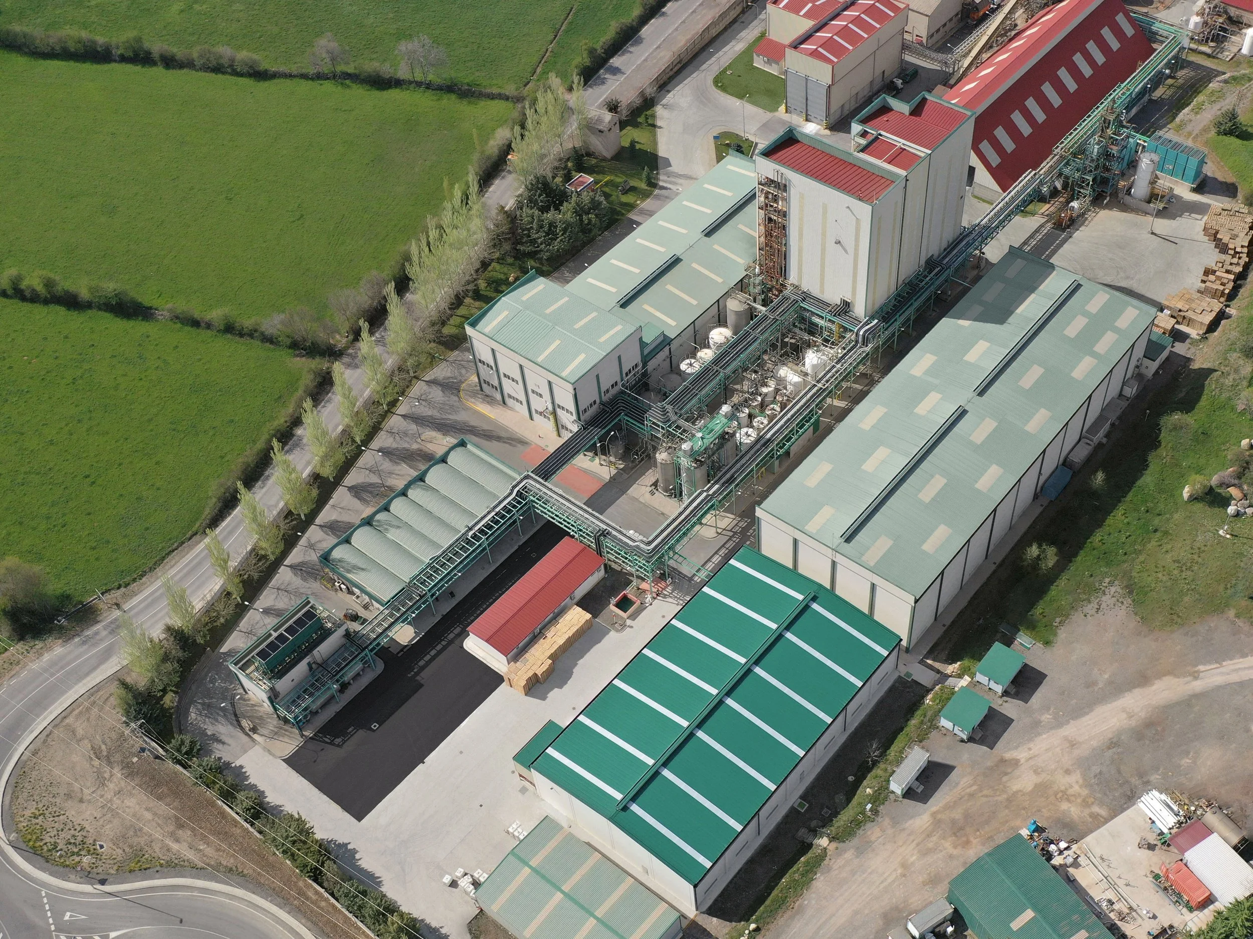 Vista aérea de la planta de ATCC tras su ampliación en 2020, Ercros.