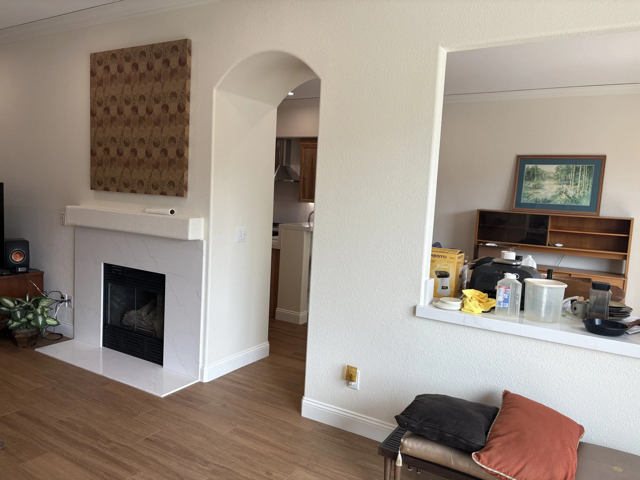 Fireplace after
