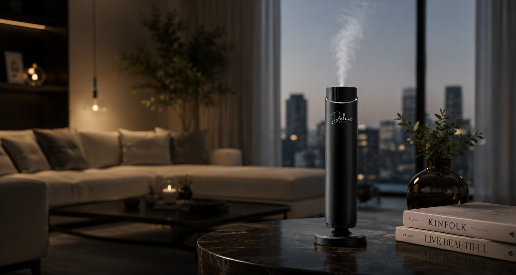 Deluxe Scents luxury aroma diffuser in modern interior