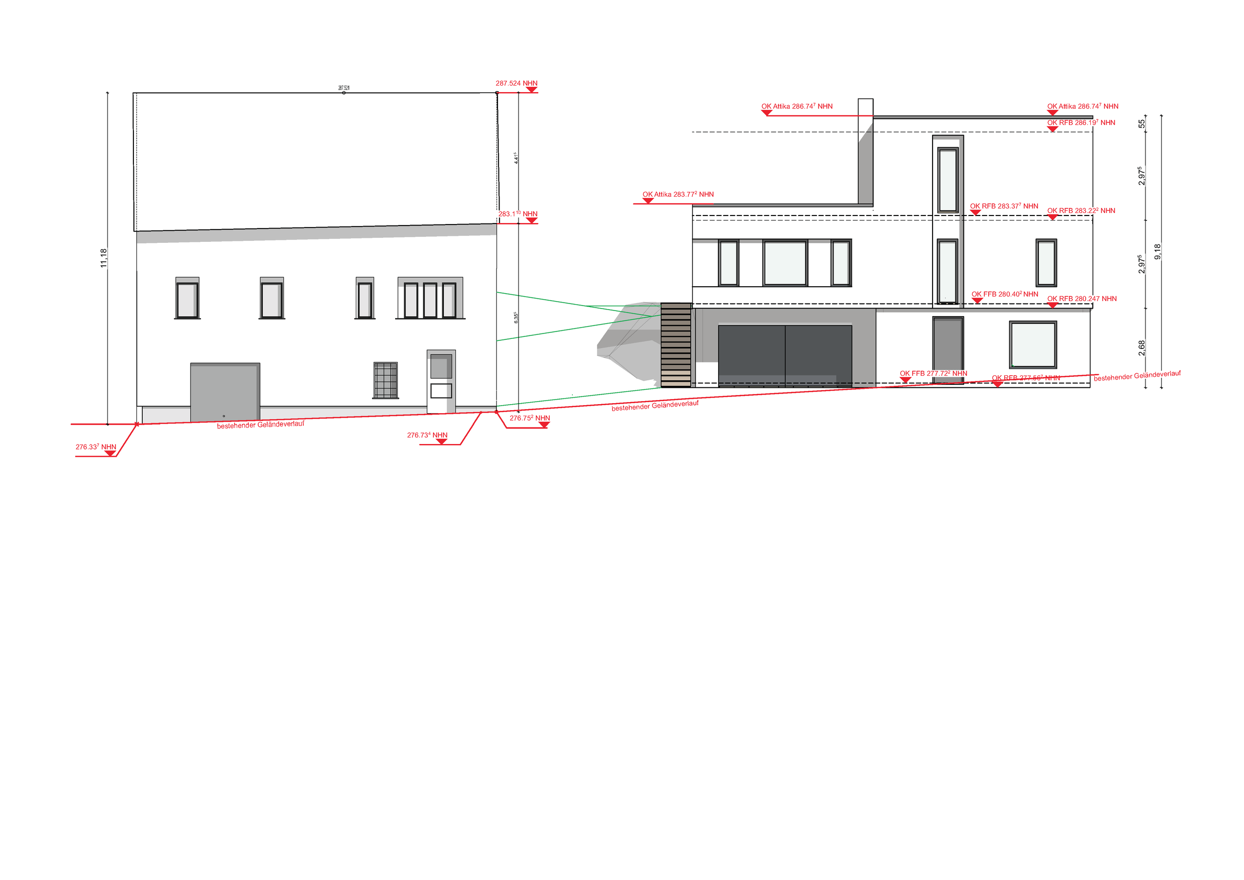Ansicht mit Nachbarhaus