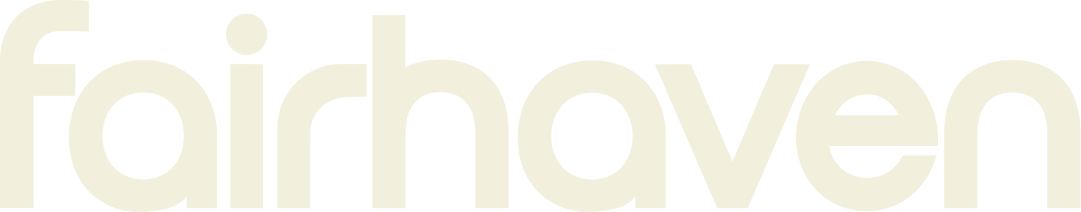 Text that says 'fairhaven' in large, bold letters.