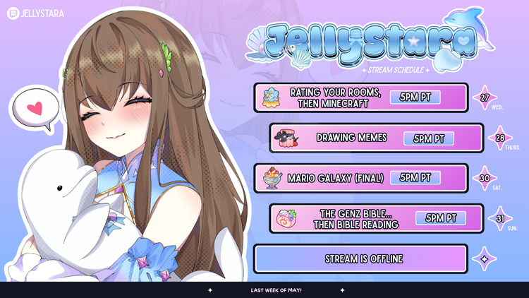 JellyStara stream schedule