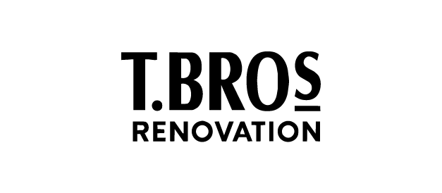 Logo of T. BROS Renovation in black on a white background.