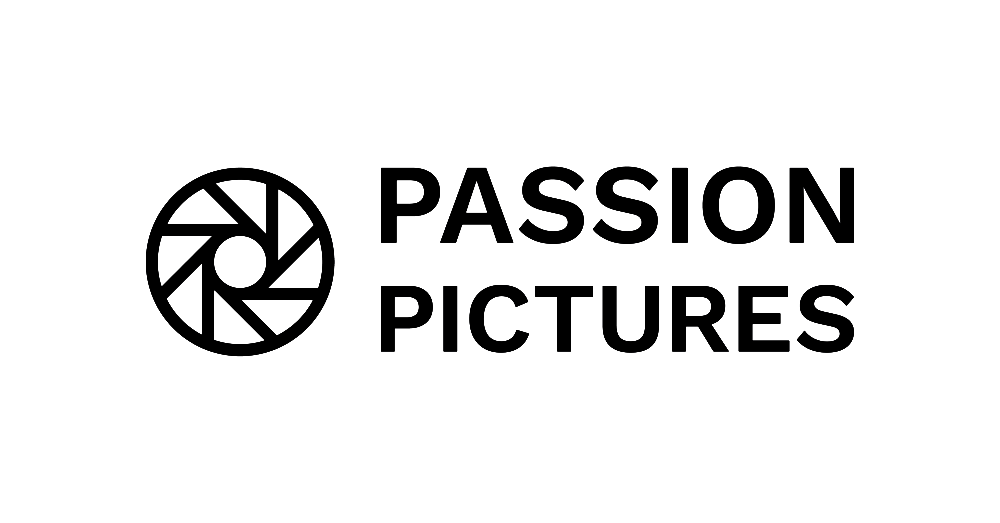 Logo of Passion Pictures featuring a circular camera aperture icon with the company name in bold black letters.