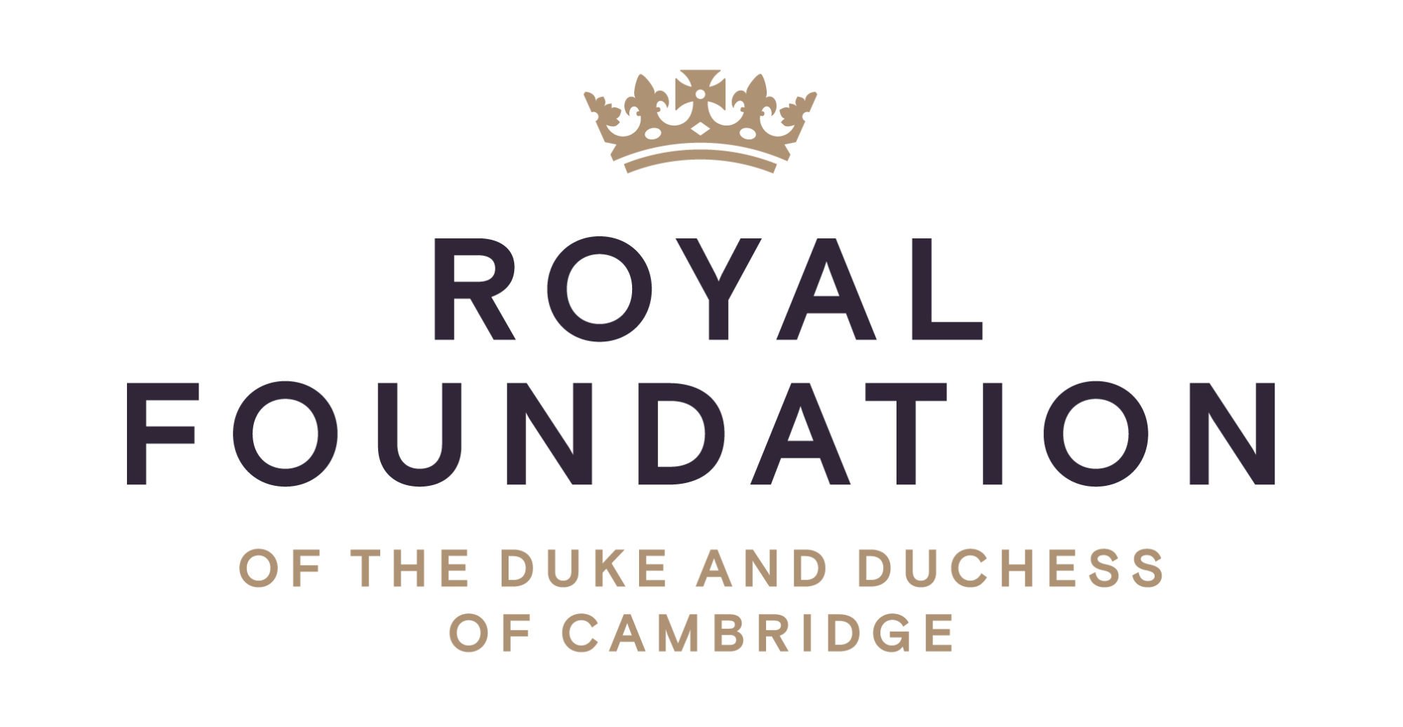 Logo of the Royal Foundation of the Duke and Duchess of Cambridge, featuring a crown above the text.