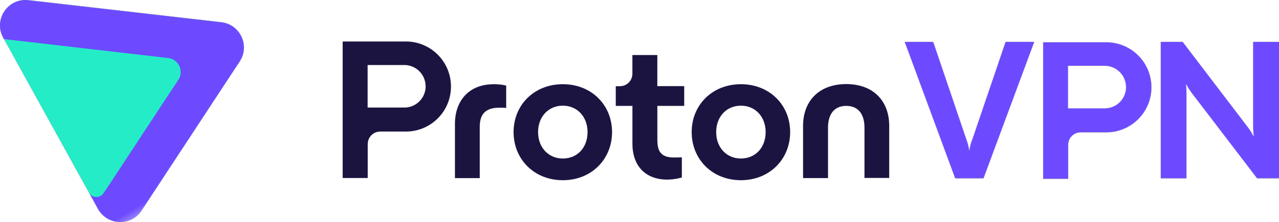 ProtonVPN logo with stylized purple and teal shield icon and the text 'ProtonVPN'