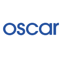Oscar logo in blue text on a white background