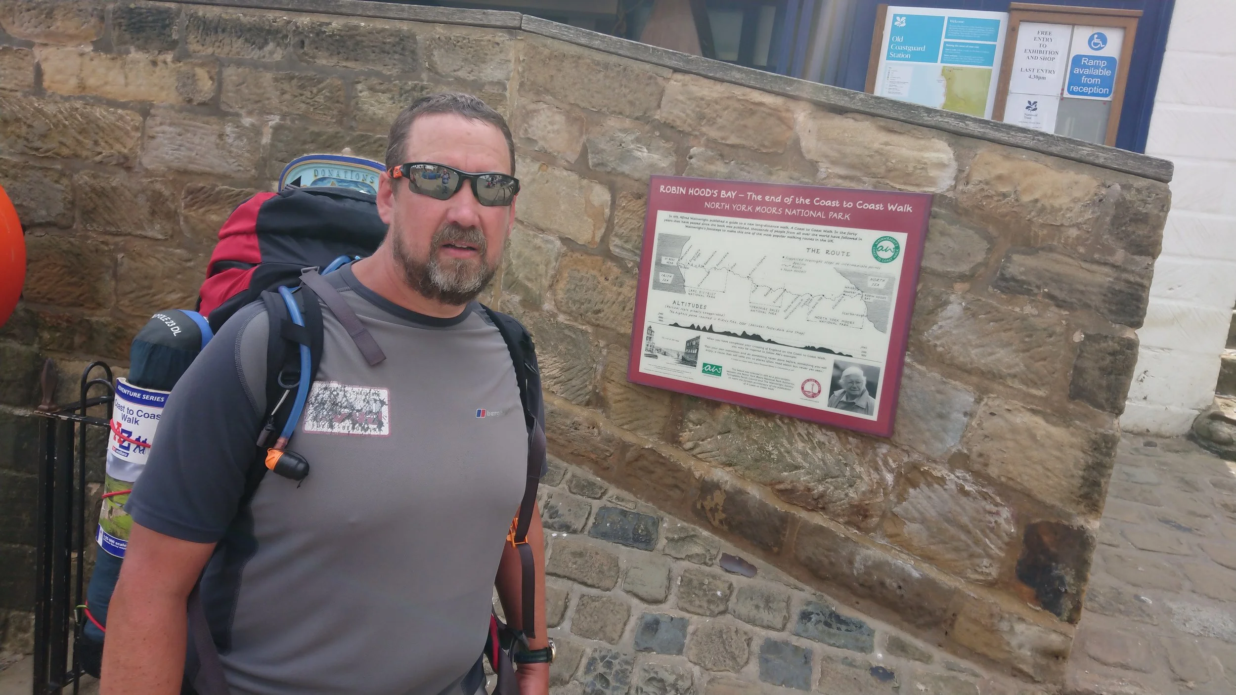 end of C2C Robin Hoods Bay