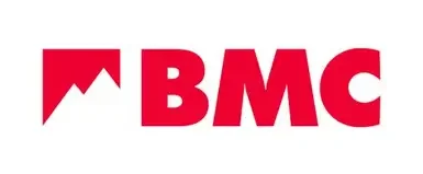 BMC logo with a stylized red mountain shape and bold red letters BMC.