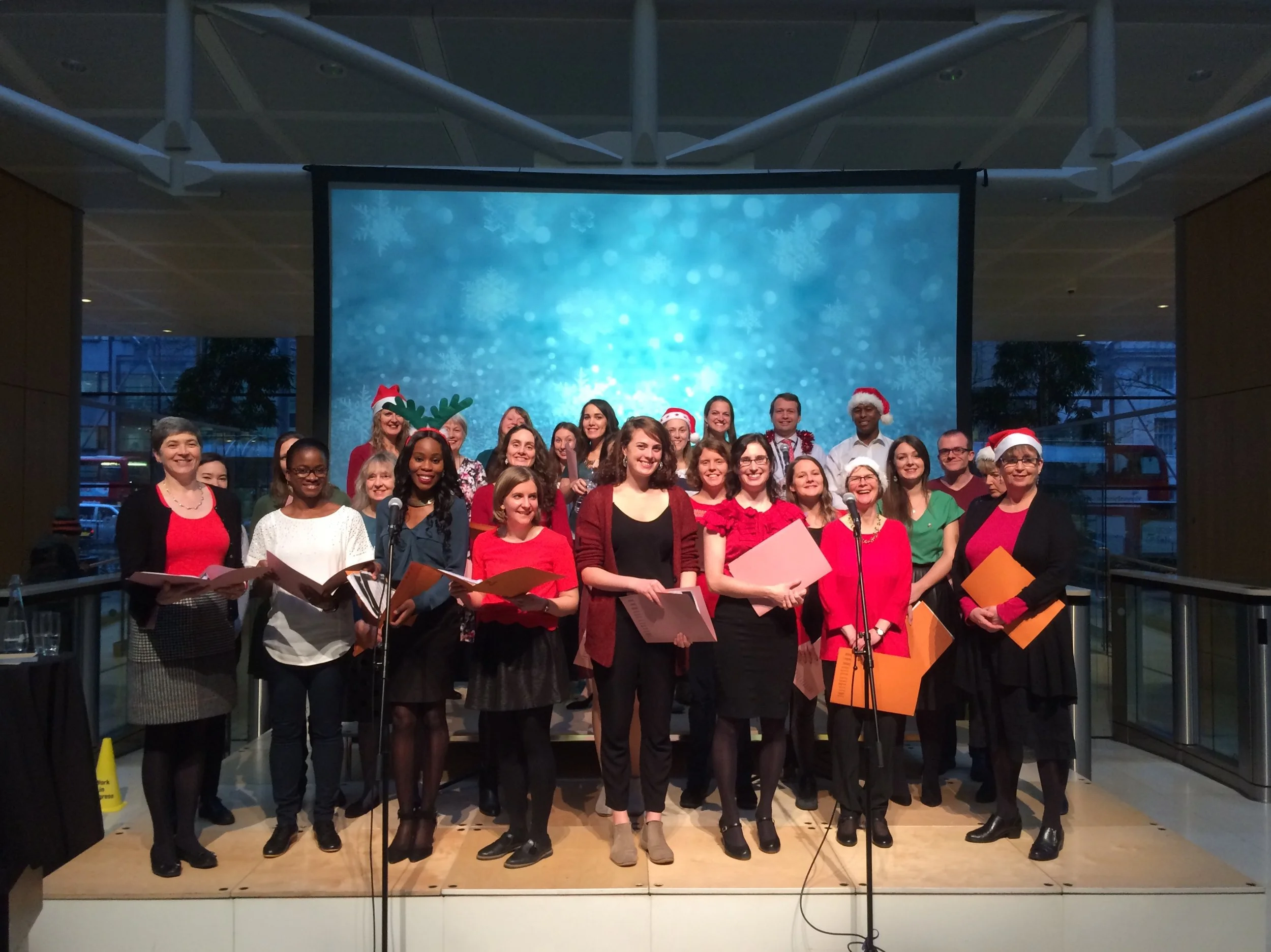 One of Wellcome's staff choirs that I conducted for over a decade.