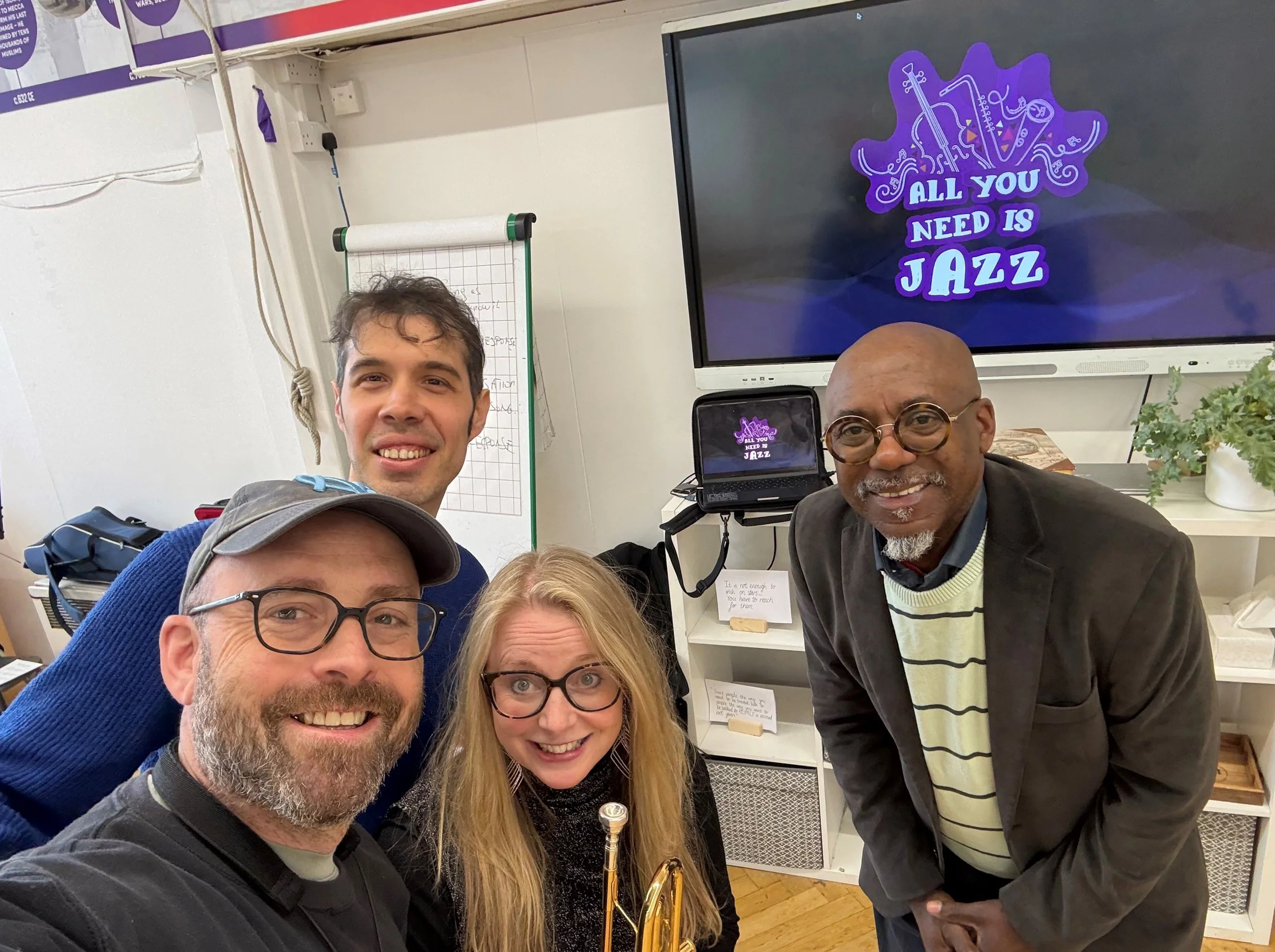 WJJ Jazz Train team with guest tutor Georgina Jackson.