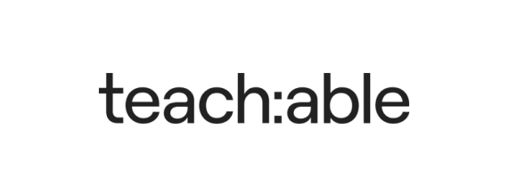 The word 'teach:able' with 'able' highlighted in a different color.