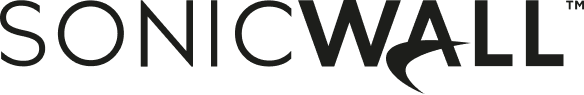 The logo of SonicWall, a cybersecurity company, on a white background.