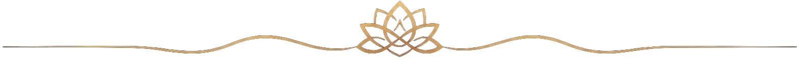 Decorative horizontal banner with a gold flower at the center and flowing gold lines, set against a dark background with purple accents.