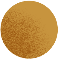 A solid gold-colored circle with a textured surface.