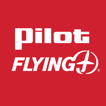 Pilot Flying J logo with red background and white text