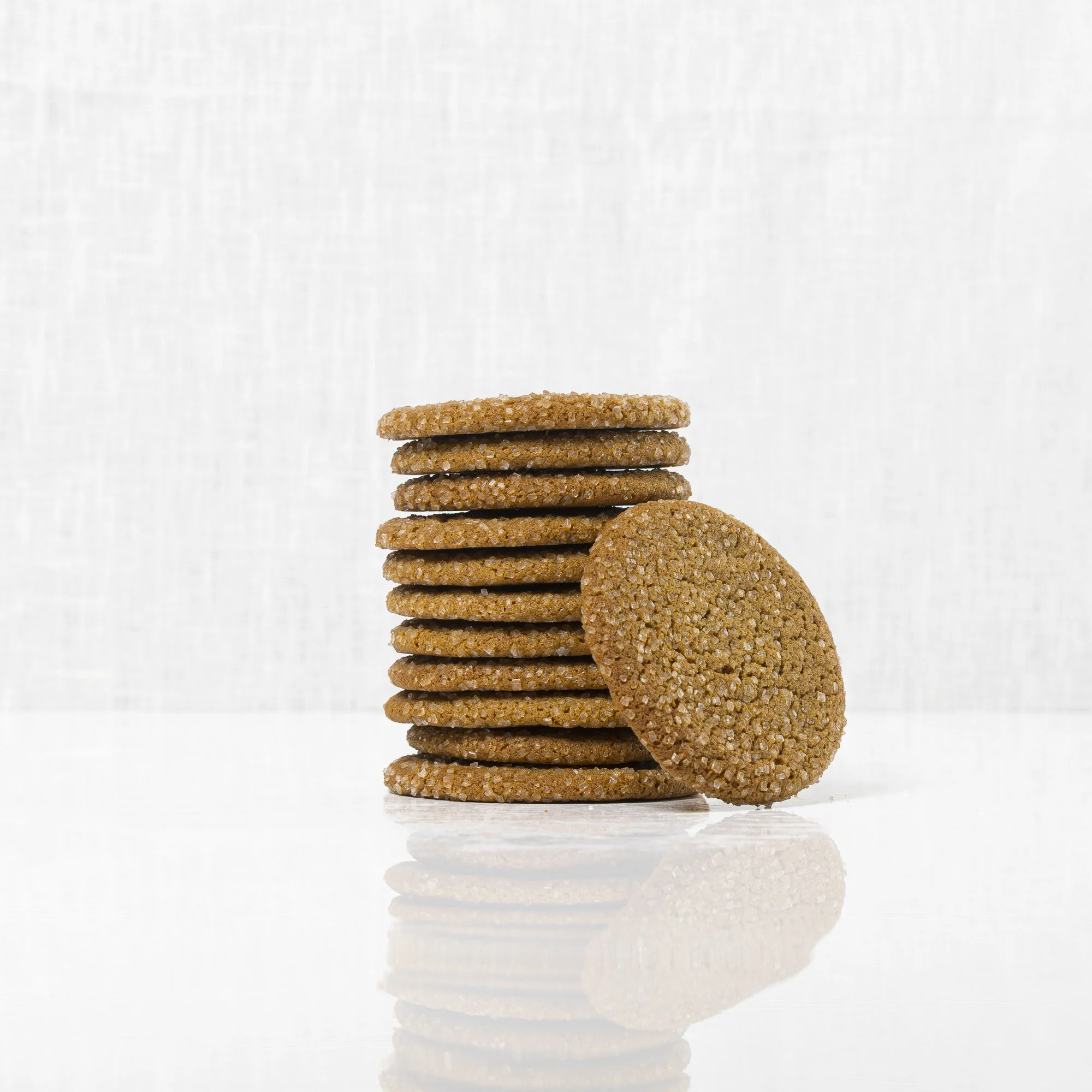 Ginger Crunch Cookies - 

A soft, gingery molasses cookie with a crunchy raw sugar coating. We liken this beloved spice cookie to a chewy version of a gingersnap and challenge you to limit yourself to just one – that crunch is addictive!

$16/dozen