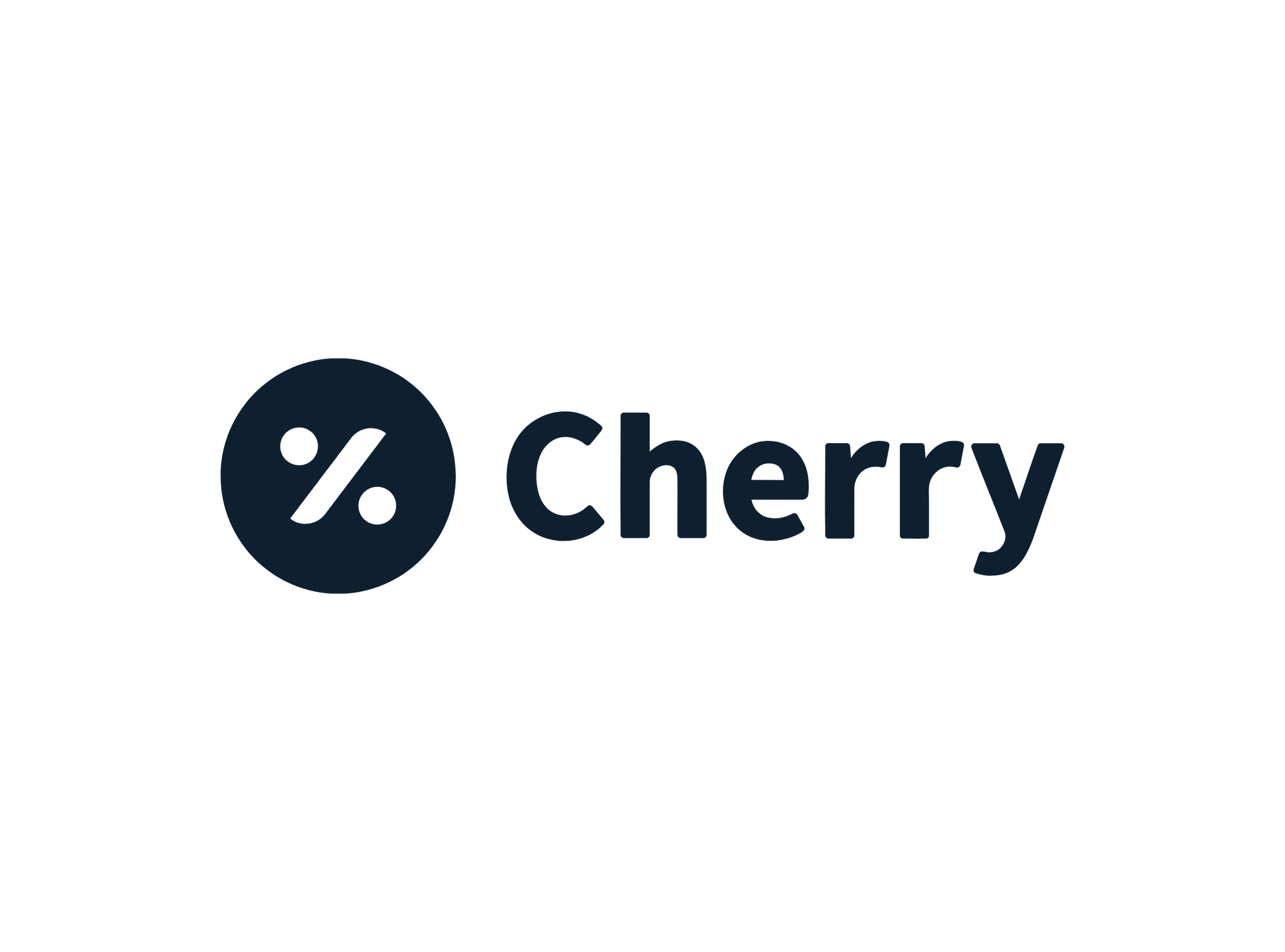 Black and white logo of payment plan brand Cherry.