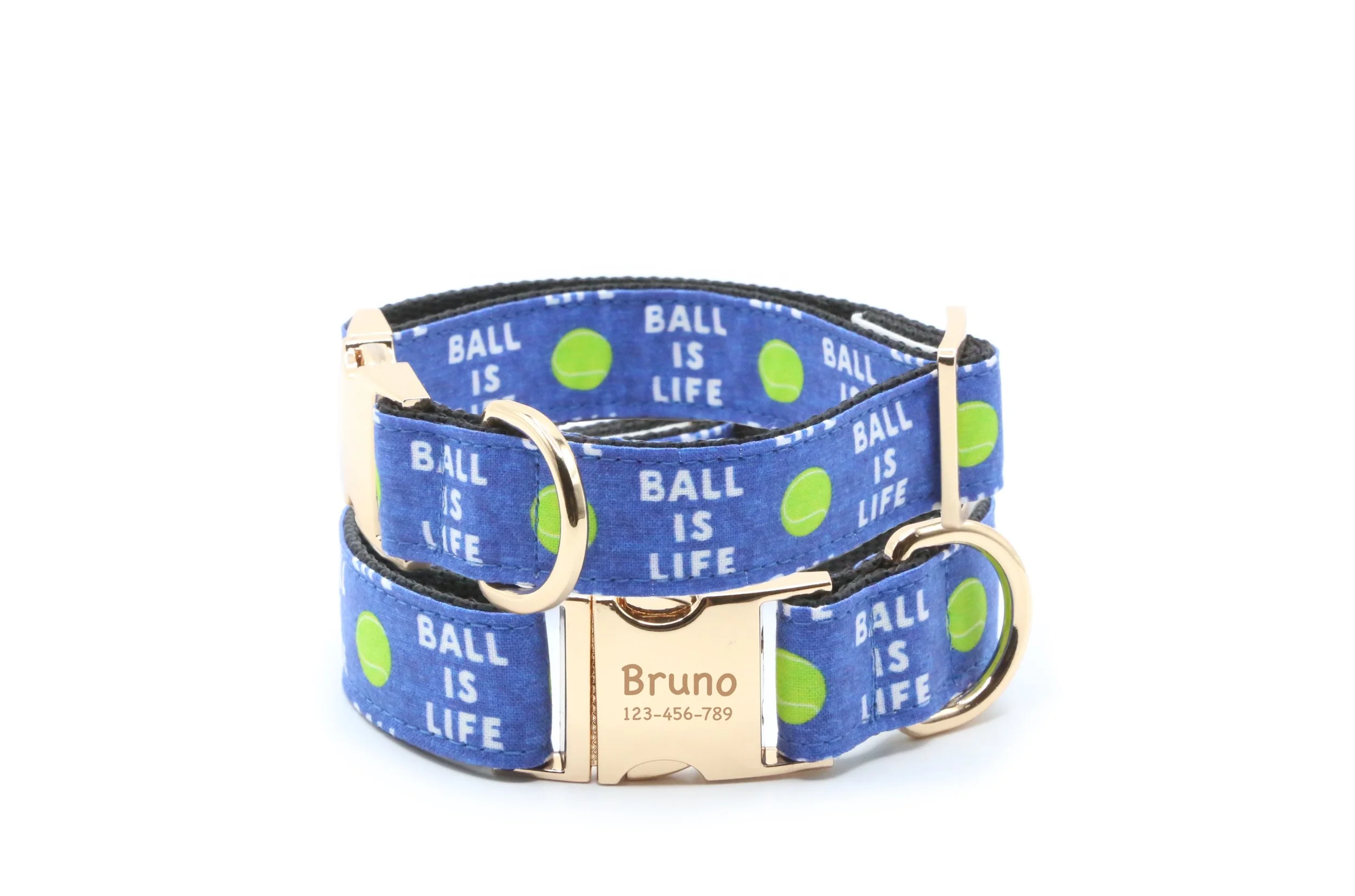 Ball is life dog collar