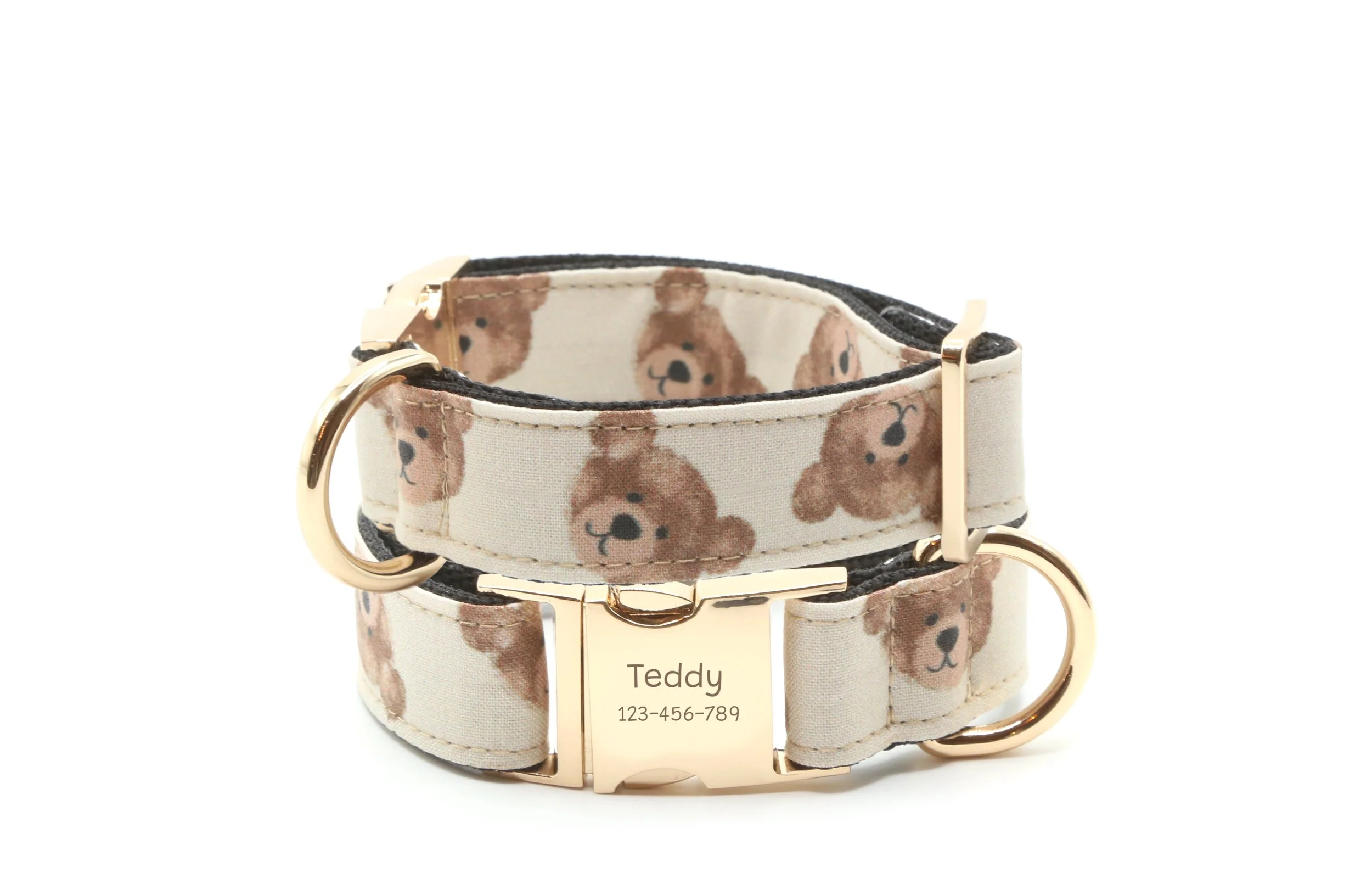 Teddy bear dog collar