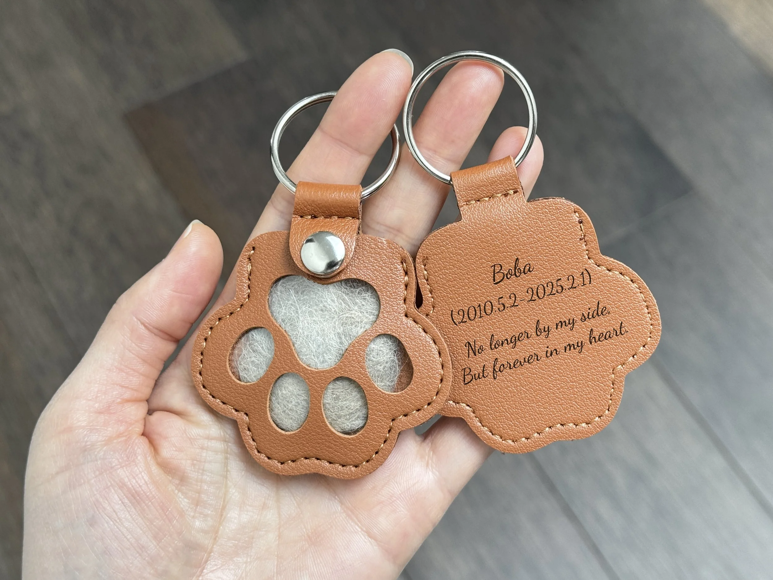 Pet Hair Memorial Charm