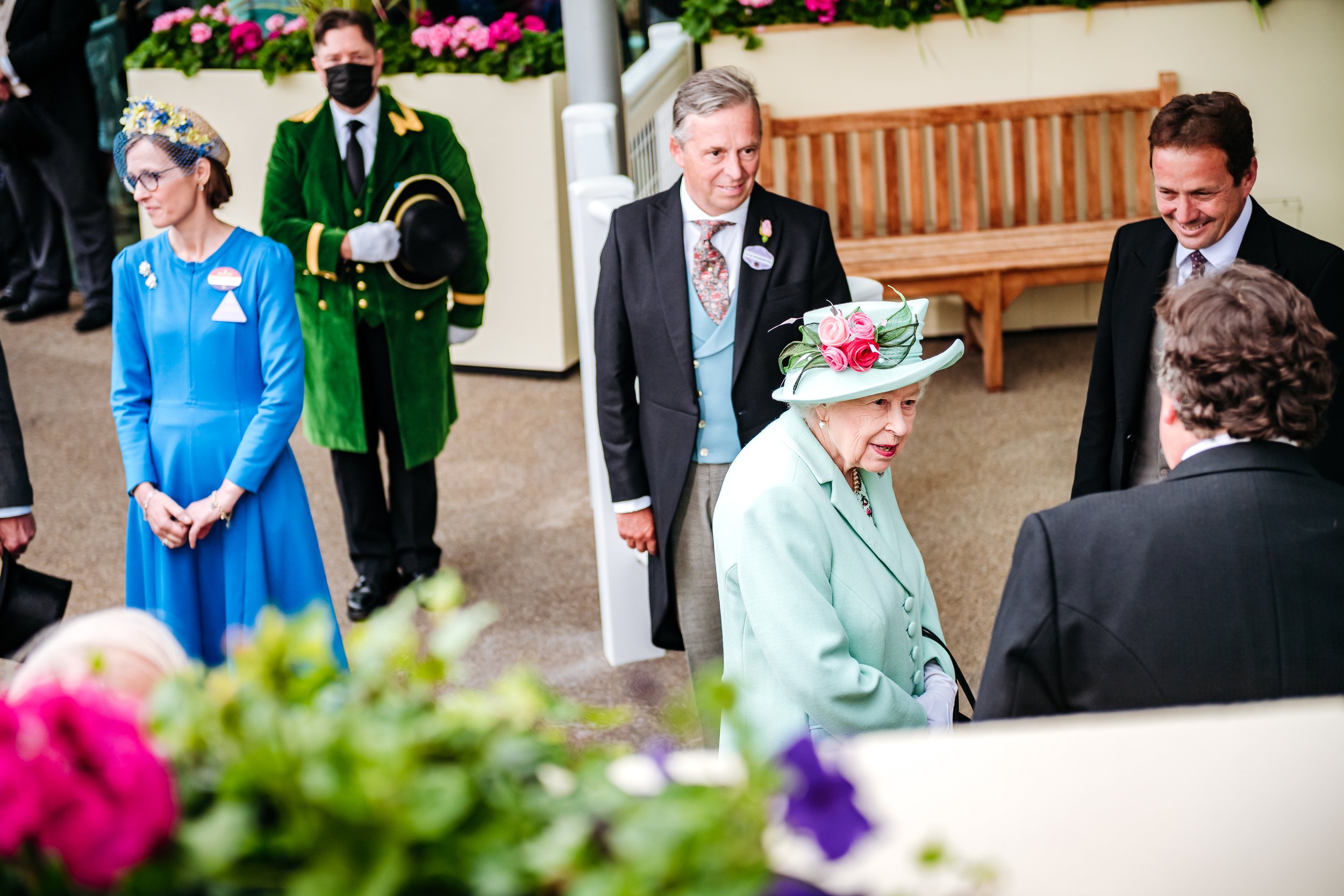Her Majesty Queen Elizabeth II arriving to greet guests in the Royal Enclosure during her final historic appearance at Royal Ascot. Elite British heritage and prestigious cultural milestone photography by Will Bailey.