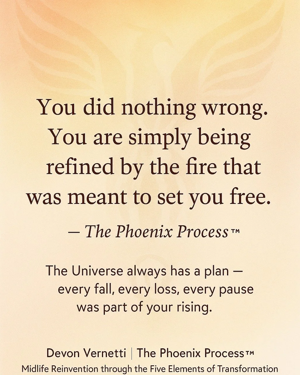 &ldquo;You did nothing wrong. You&rsquo;re just being refined by fire.

Matt Kahn&rsquo;s wisdom meets the Phoenix Process &mdash; where we root, release, and rise through life&rsquo;s sacred cycles.

The Universe always has a plan &mdash; and someti