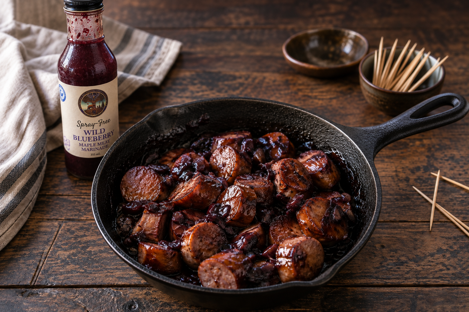 Wild Blueberry Glazed Sausage Bites