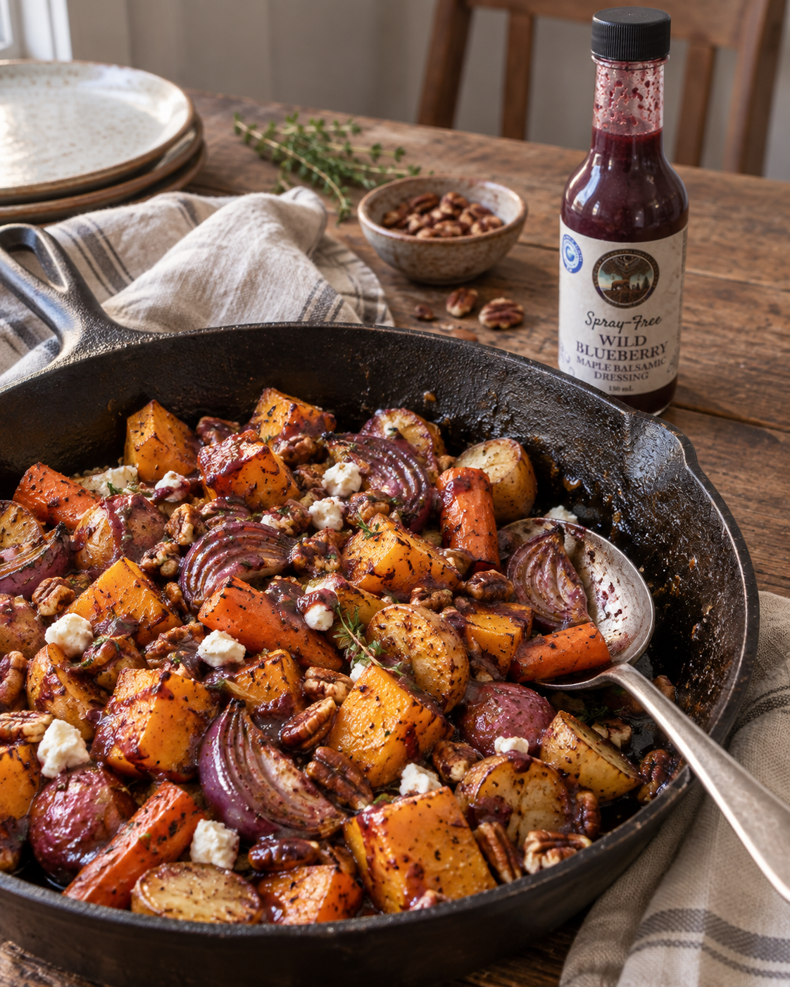 Wild Blueberry Maple Balsamic Roasted Vegetables