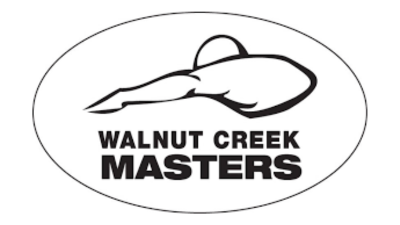 Logo with the text 'WALNUT CREEK MASTERS' and a stylized swimmer graphic.
