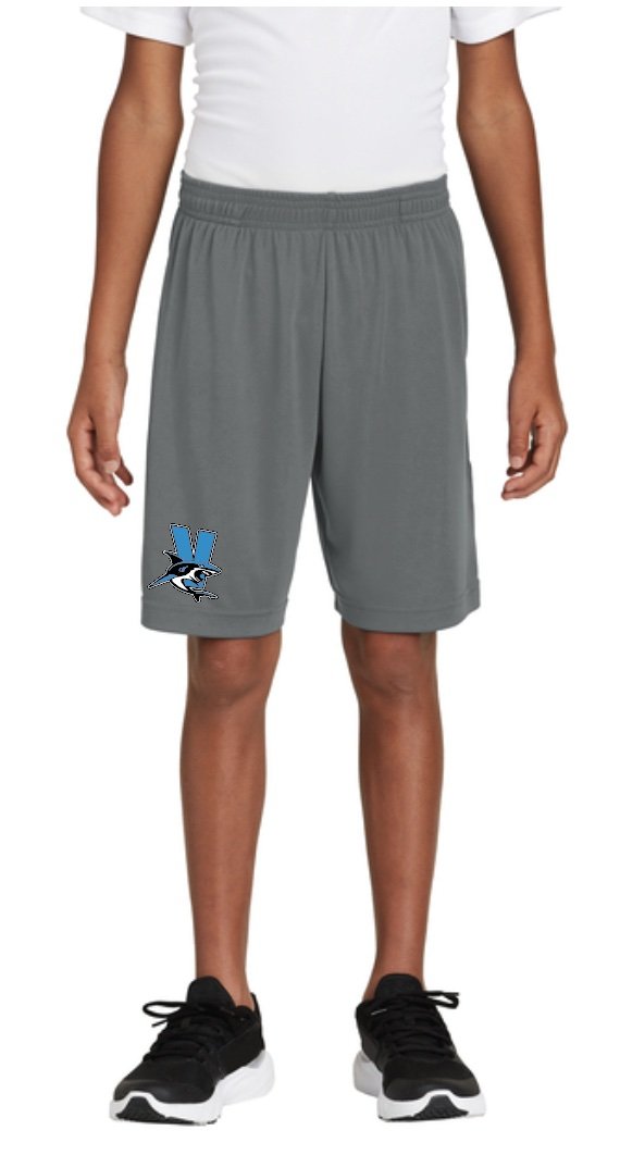 Vallejo Aquatics Competitor Pocket Shorts - Youth and Adult - Black and Grey