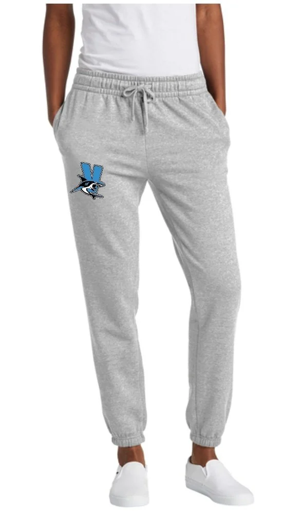 Vallejo Aquatics Ladies Cuff Sweatpants - Black, Dark Charcoal, Light Grey
