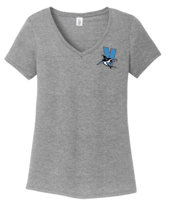 Vallejo Aquatics Ladies Tri-Blend V-Neck Tee - 3 Colors