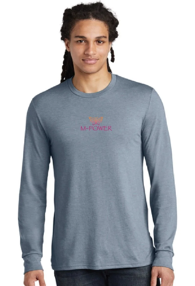 M-Power Unisex Long Sleeve Tee - Blue Heather