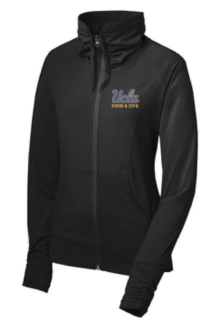 UCLA Swim Dive Ladies Scrunch Neck Embroidered Jacket - 3 Colors