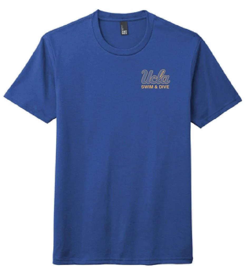 UCLA Swim & Dive Unisex Tri-Blend Crewneck Tee - Royal Frost
