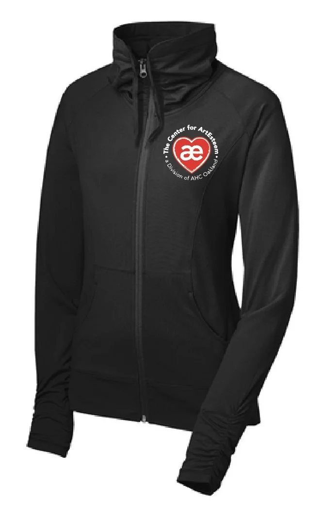 Art Esteem Ladies Full-Zip Scrunch-neck Jacket
