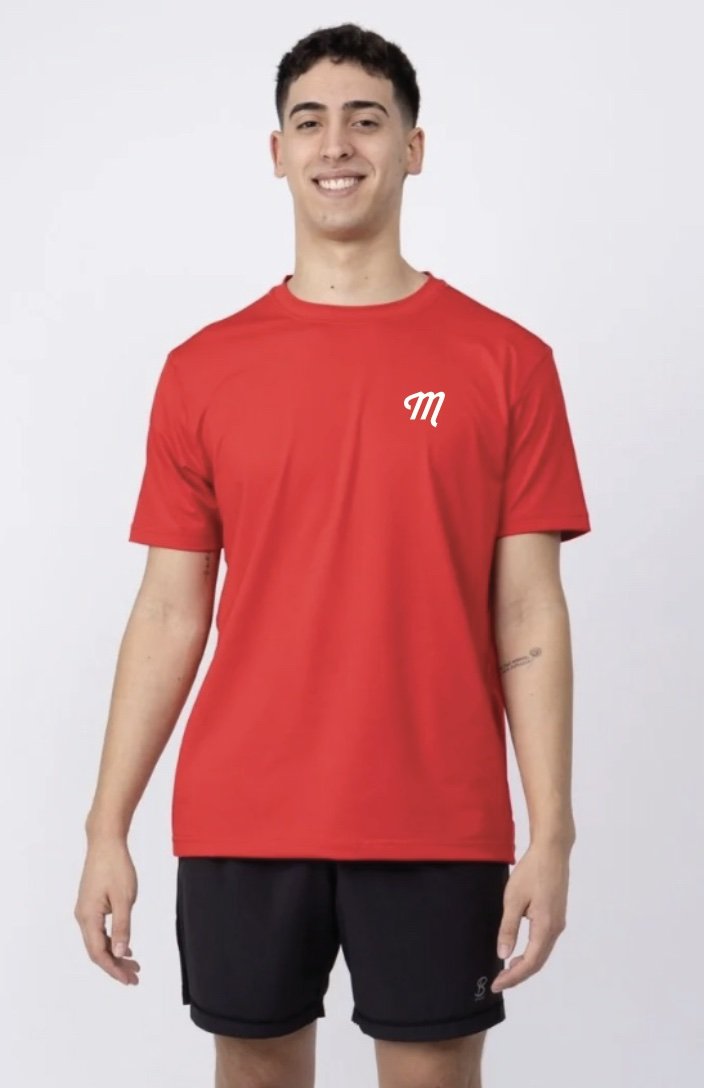 Meadow Tennis Mens Red Performance Tee by Sofibella