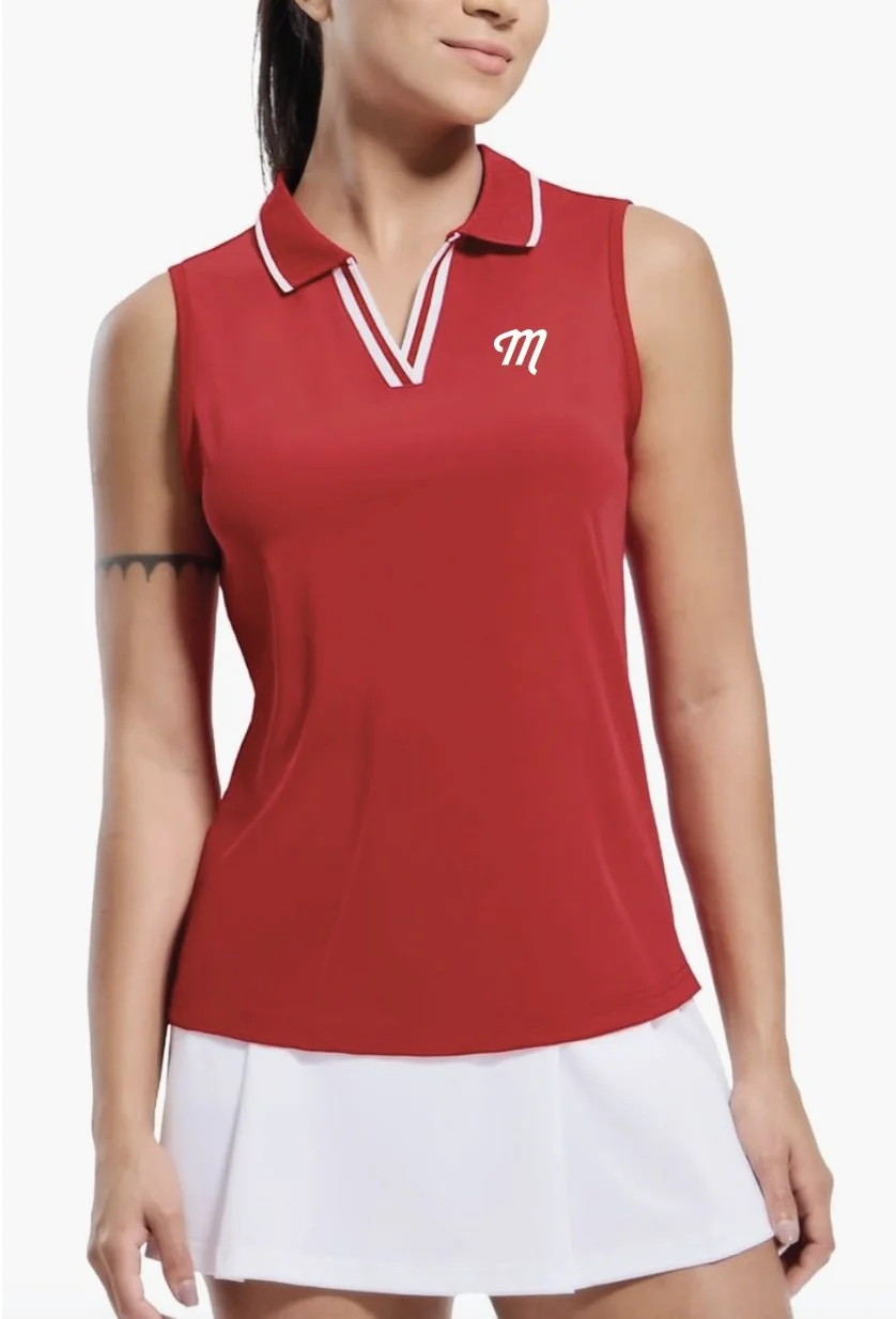 Meadow Tennis Embroidered Ladies Sleeveless Polo
