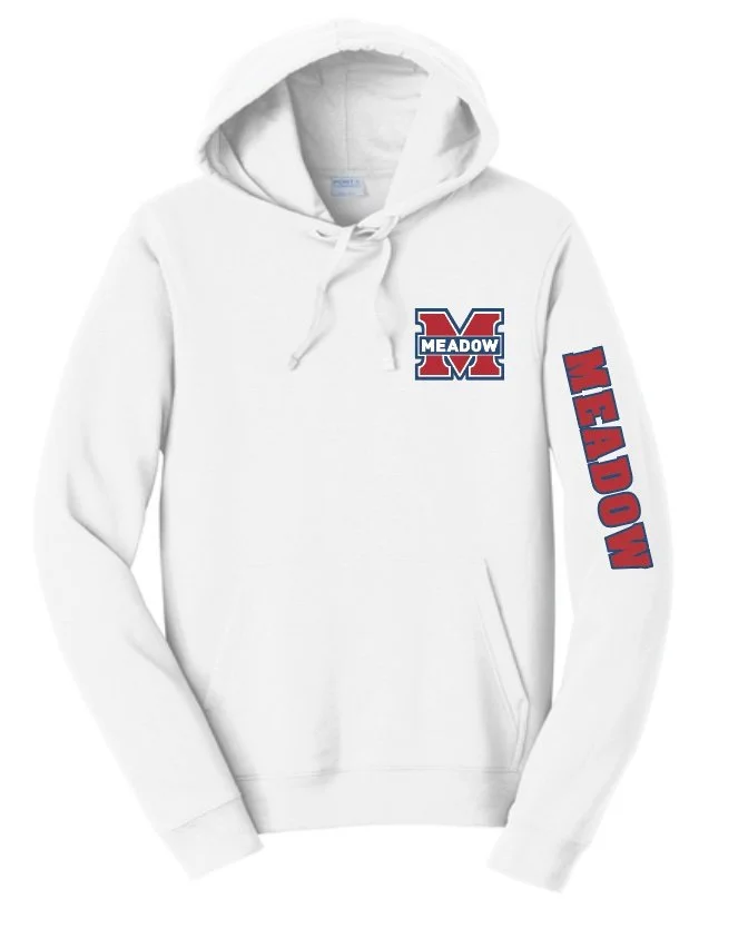 Meadow Unisex Hooded Sweatshirt - White - Youth and Adult