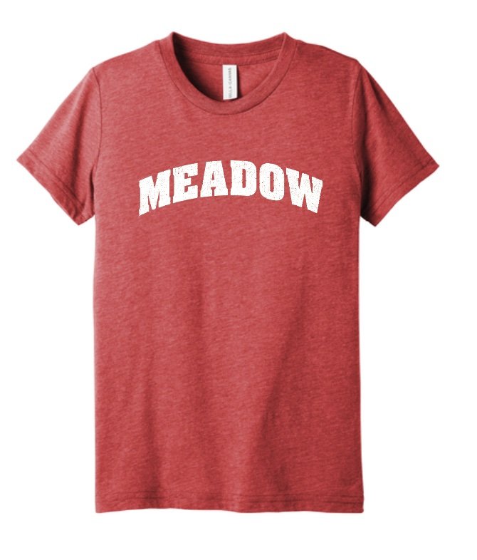 Meadow Unisex Tri-Blend Short Sleeve Tee - Distressed Logo - Youth and Adult