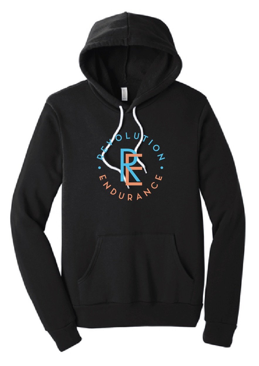 Revolution Endurance Unisex Super Soft Hooded Sweatshirt - black and athletic heather