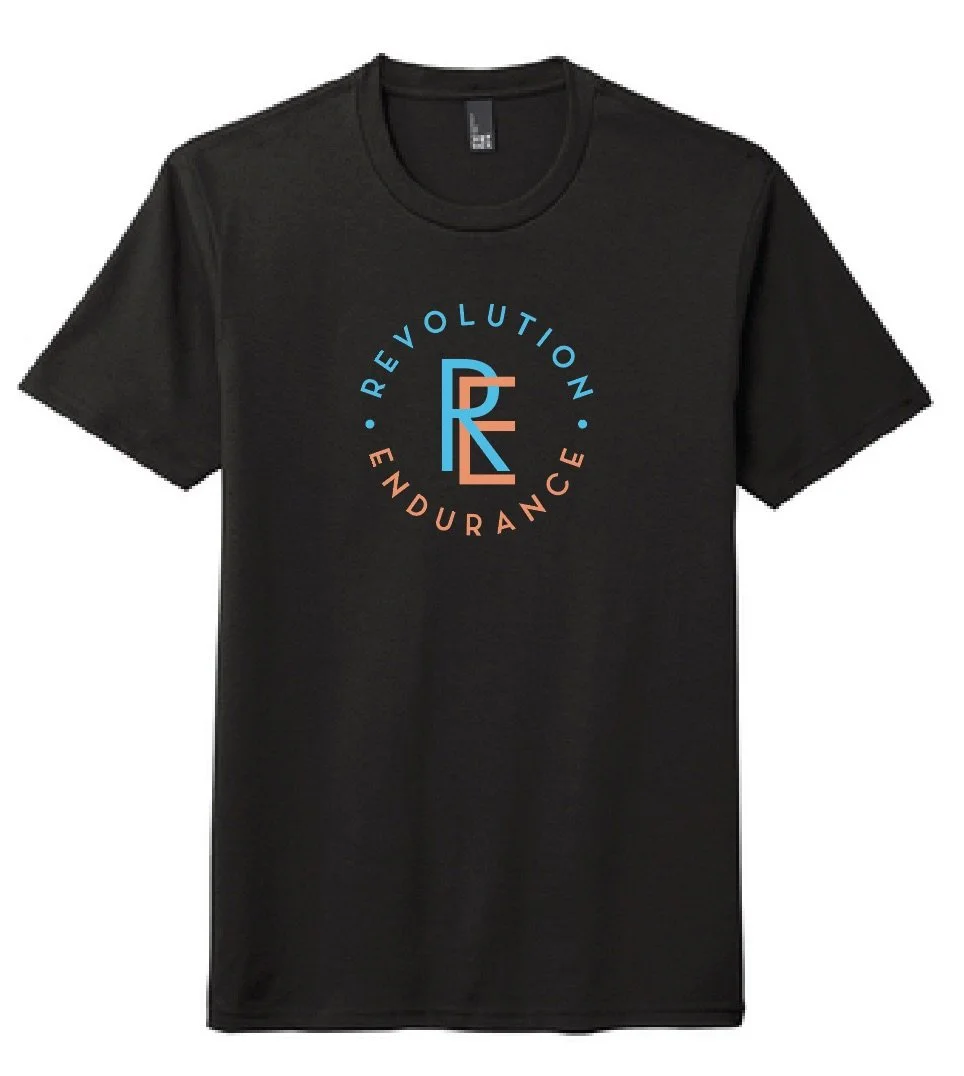 Revolution Endurance Unisex Tri-Blend Tee - Black. White, and Grey