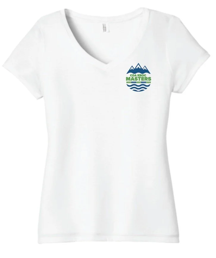 KROC Masters Ladies Tri-Blend V-Neck Tee - white or grey